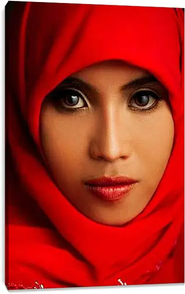 Постер на подрамнике - В красном платке