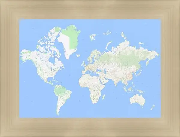 Картина в раме - Карта мира