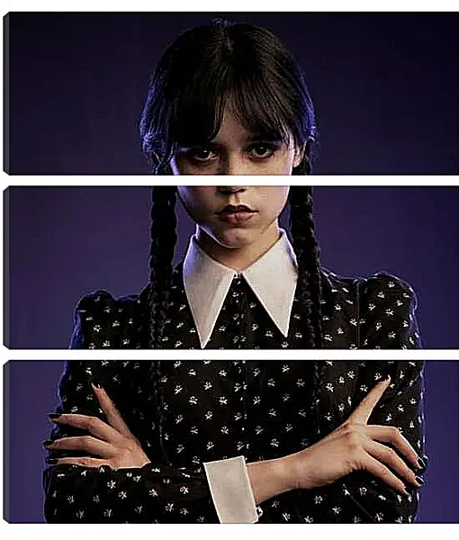 Модульная картина - Уэнсдей Аддамс с перекрещенными руками