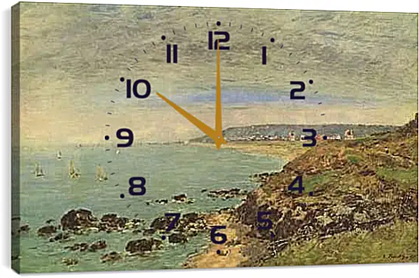 Часы картина - Atlantikkuste bei Benerville. Эжен Буден
