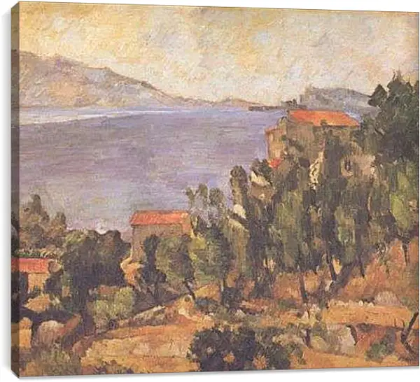 Постер на подрамнике - La montagne Marseilleveyre. Поль Сезанн