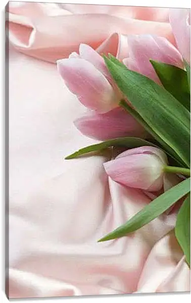 Постер на подрамнике - Розовые тюльпаны