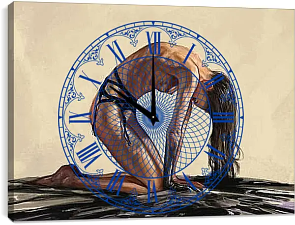 Часы картина - На четвереньках. Эротика