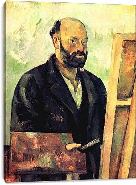 Постер на подрамнике - Cezanne a la Palette. Поль Сезанн