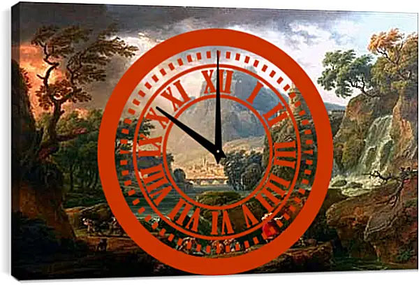 Часы картина - Шторм. Клод Жозеф Верне