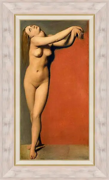 Картина в раме - Роже, Освобождающий Анжелику (этюд Анжелики). Жан Огюст Доминик Энгр