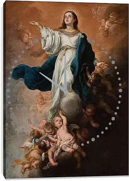 Часы картина - Вознесение Девы Марии. Бартоломе Эстебан Мурильо