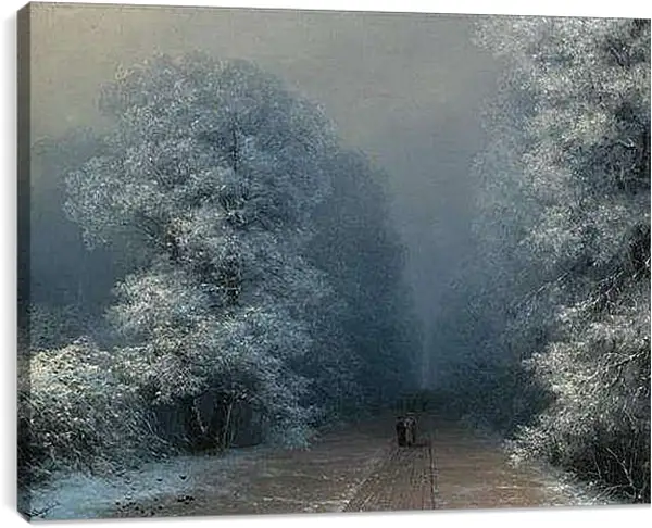 Постер на подрамнике - Зима. Иван Айвазовский