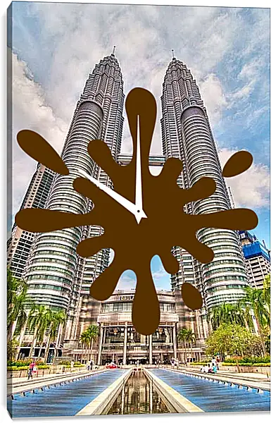 Часы картина - Башни Петронас 1. Малайзия