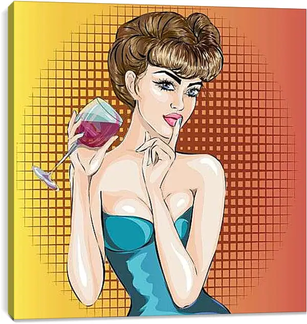 Постер на подрамнике - Девушка-загадка