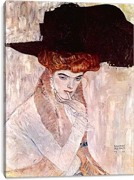 Постер на подрамнике - The Black Hat. Густав Климт