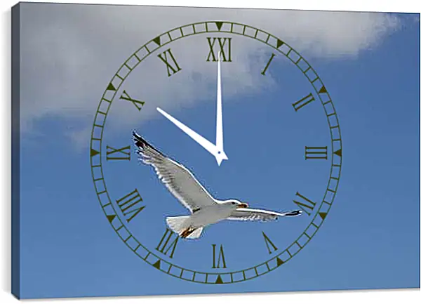 Часы картина - Чайка