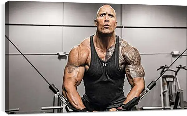 Постер на подрамнике - Dwayne Douglas Johnson. Дуэйн Джонсон (Скала)