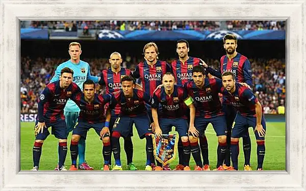 Картина в раме - Фото перед матчем ФК Барселона. FC Barcelona