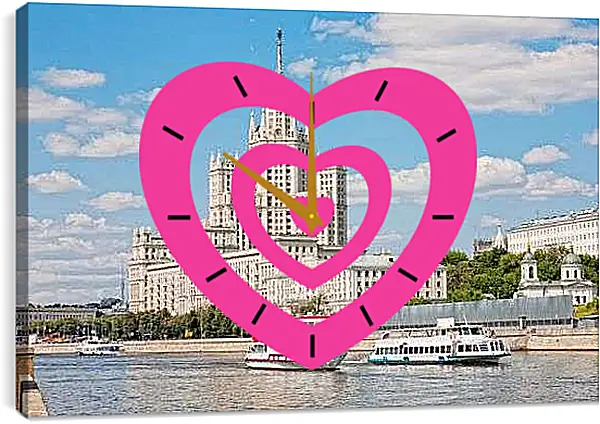 Часы картина - Котельнеческая набережная