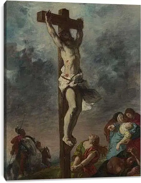 Постер на подрамнике - Christ on the Cross. Эжен Делакруа