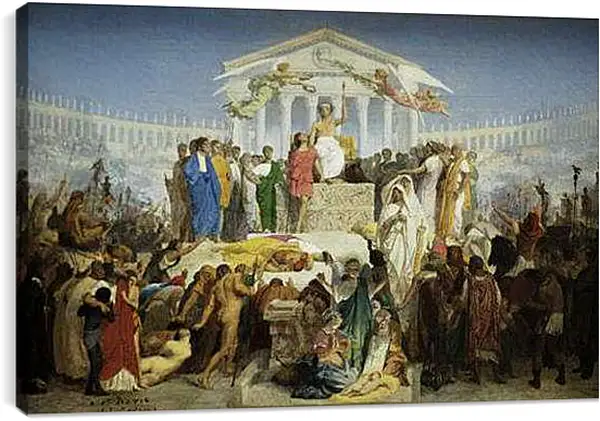 Постер на подрамнике - The Age of Augustus - The Birth of Christ. Жан-Леон Жером