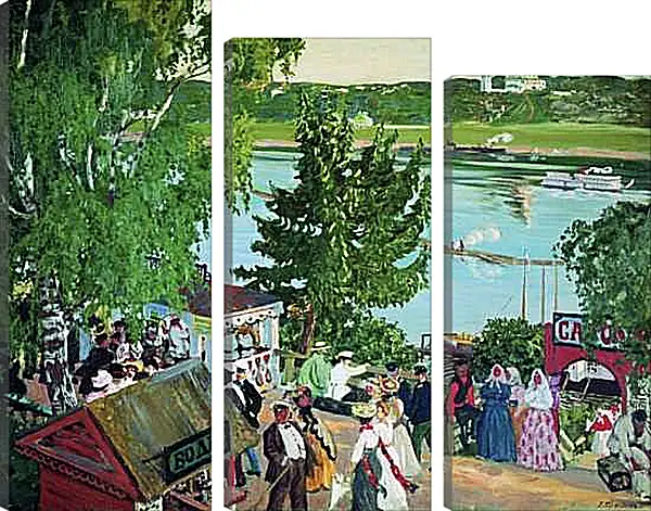 Модульная картина - Гулянье на Волге. Борис Кустодиев