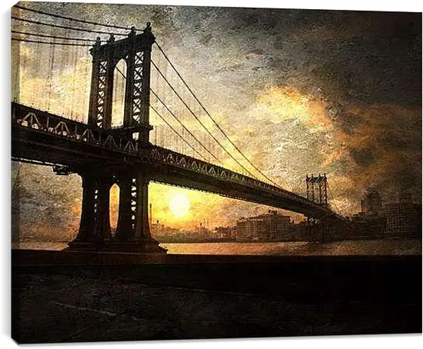 Постер на подрамнике - Мост над рекой