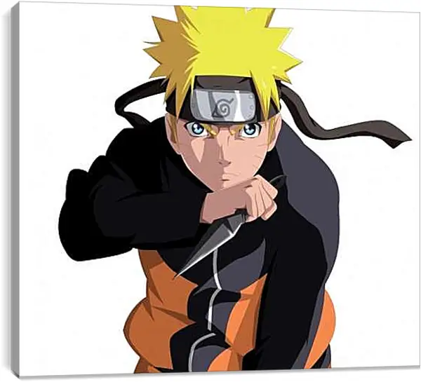 Постер на подрамнике - Наруто с кунаем