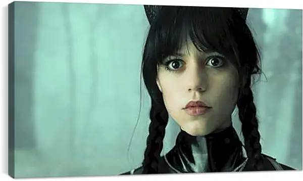 Постер на подрамнике - Выразительный взгляд Уэнсдей Аддамс