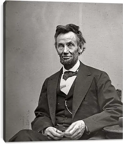 Постер на подрамнике - February 5, 1865. Abraham Lincoln. - 05 Февраля 1865г. Авраам Линкольн