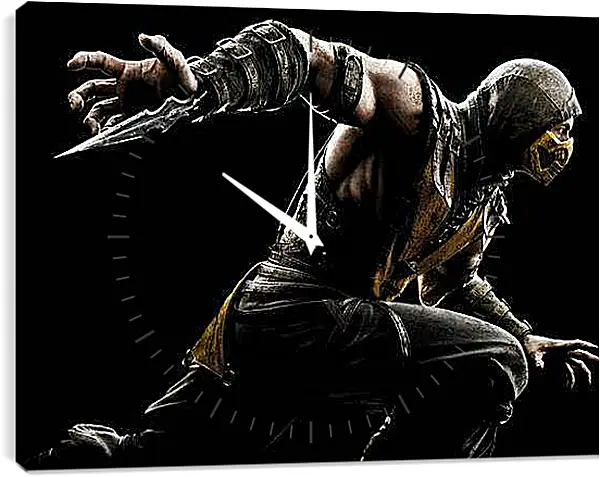 Часы картина - Mortal Kombat X, Scorpio