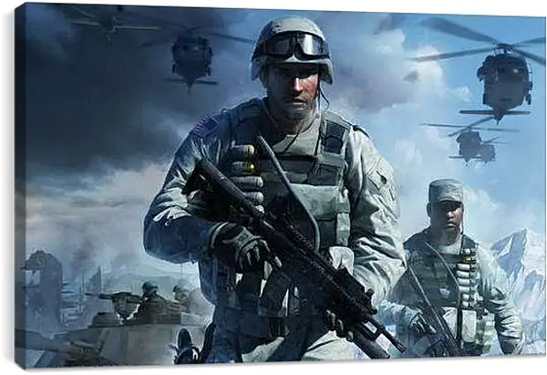 Постер на подрамнике - Battlefield: Bad Company 2