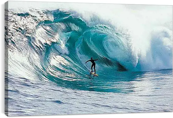 Постер на подрамнике - Сёрфинг на огромной волне