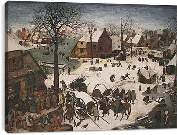 Постер на подрамнике - Volkstelling in Betlehem. Брейгель Питер Старший