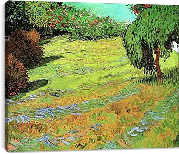 Постер на подрамнике - Sunny Lawn in a Public Park. Винсент Ван Гог