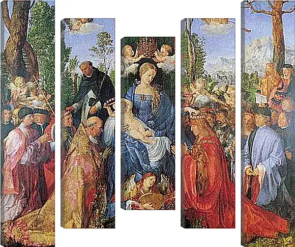 Модульная картина - Rosenkranzaltar. Праздник терновых венцов. Альбрехт Дюрер