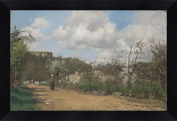 Картина в раме - View from Louveciennes. Камиль Писсарро