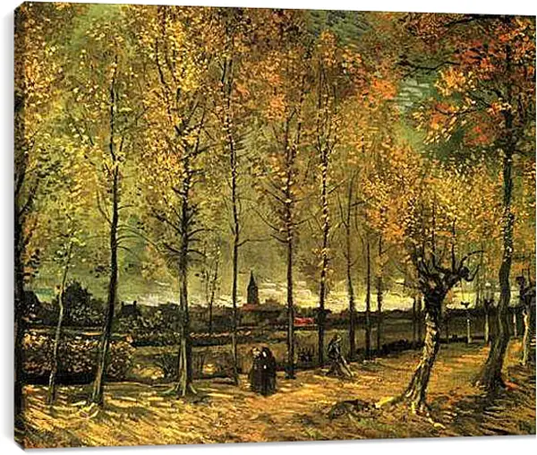 Постер на подрамнике - Lane with Poplars. Винсент Ван Гог