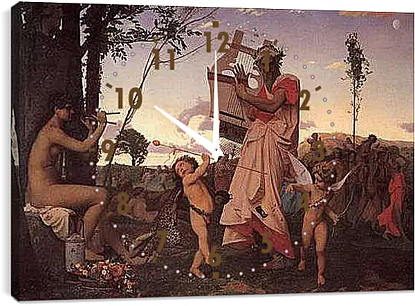 Часы картина - Anacreon, Bacchus and Cupid. Жан-Леон Жером
