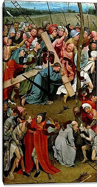 Часы картина - Путь на Голгофу. Иероним Босх