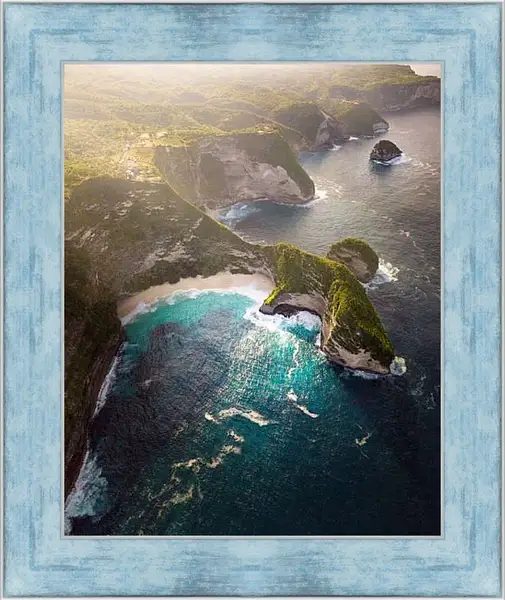 Картина в раме - Море и скалы