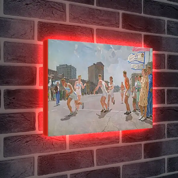 Лайтбокс световая панель - Эстафета. Александр Дейнека