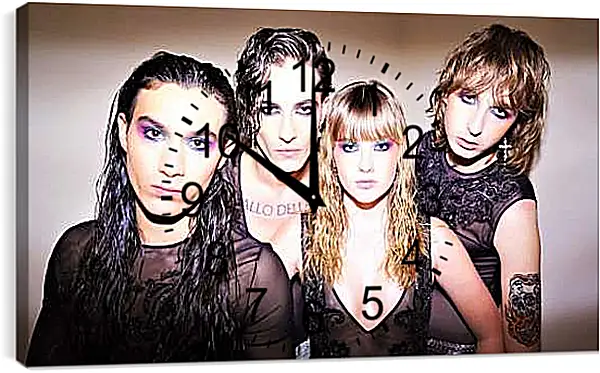 Часы картина - Maneskin. Итальянская рок-группа