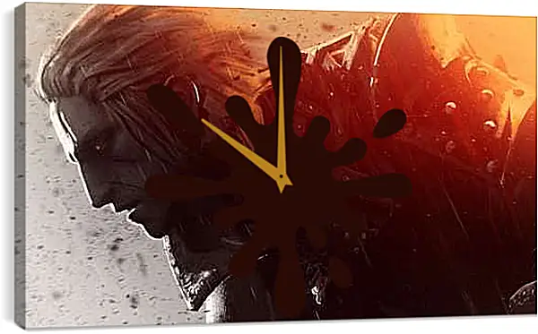 Часы картина - The Witcher (Ведьмак), устремлённый Геральт