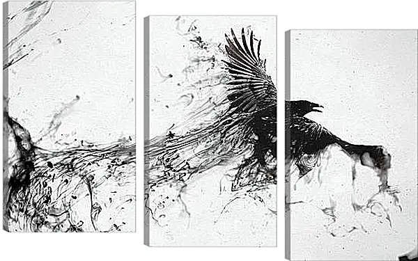 Модульная картина - Чёрный ворон