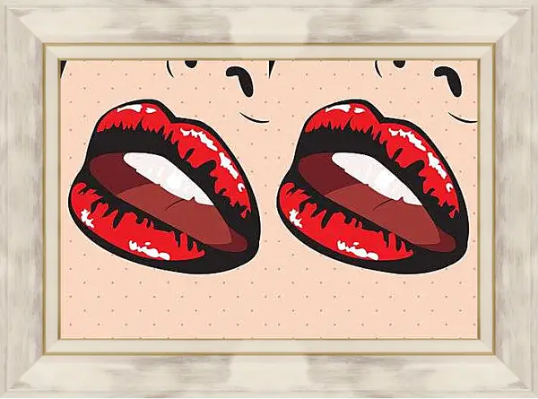 Картина в раме - Губы