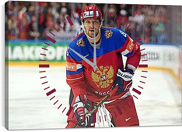 Часы картина - Александр Овечкин в сборной России