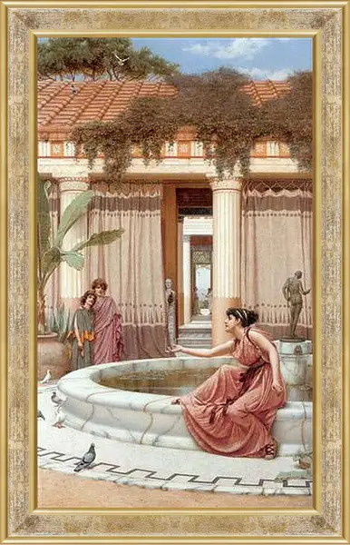 Картина в раме - Innocent Amusements. Джон Уильям Годвард