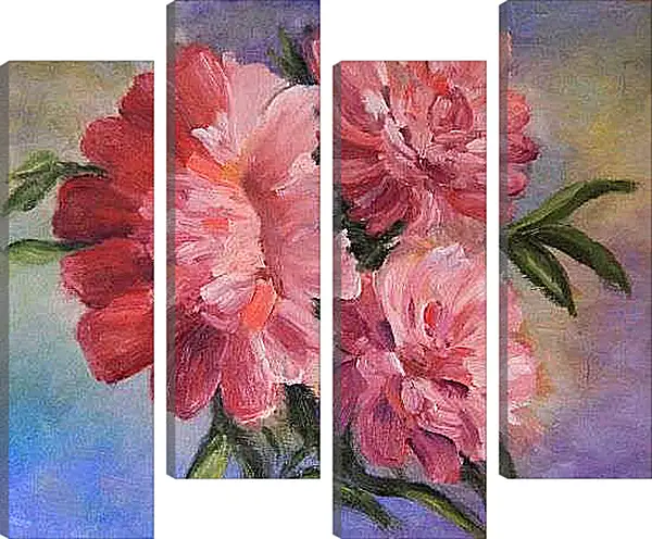 Модульная картина - Пионы