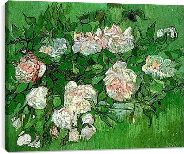 Постер на подрамнике - Розовые розы. Винсент Ван Гог