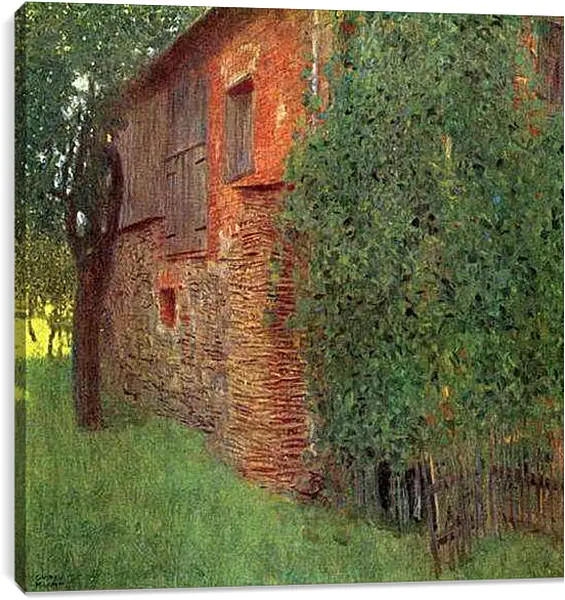 Постер на подрамнике - Bauernhaus in Kammer am Attersee. Густав Климт