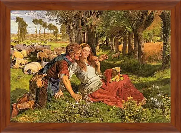 Картина в раме - Наемный пастух. Уильям Холман Хант