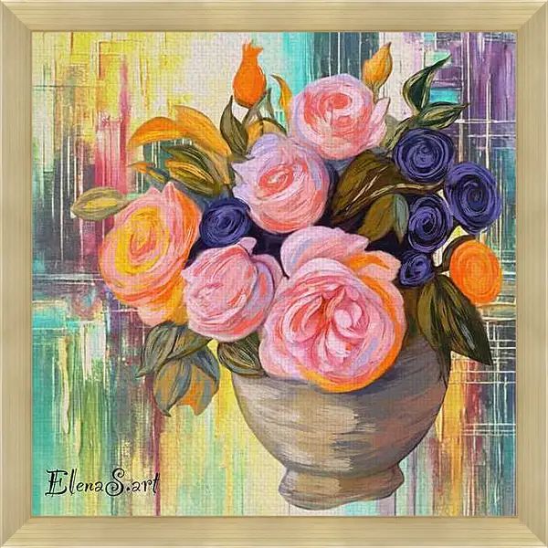 Картина в раме - Flowers 9