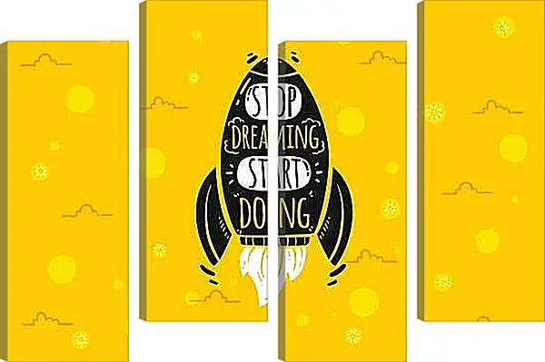 Модульная картина - Перестань мечтать, начни делать